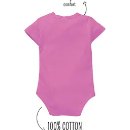 Zeezeezoo 100% Cotton Knit Half Sleeves Bua Ki Jaan Text Printed Onesie - Pink image 3