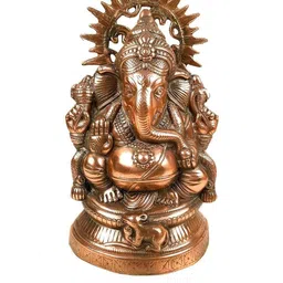 apka mart Bronze Toned Ganesh Idol Showpiece-image-63