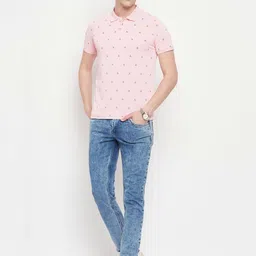 OGEN Men Printed Polo Collar Pockets T-shirt image 3