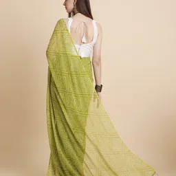 RATAN Bandhani Poly Chiffon Saree image 5