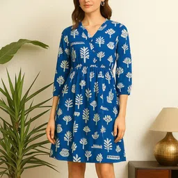 ADDYVERO Women Ethnic Motifs Print Fit & Flare Dress-image-69