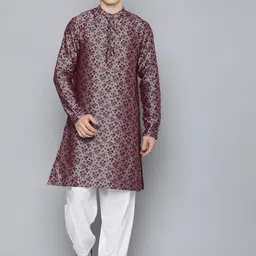 HERE&NOW Geometric Thread Work Pure Cotton Kurta With Pyjamas-picture-30