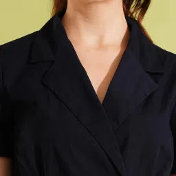 Globus Navy Cotton Regular Fit A Line Dress image 4