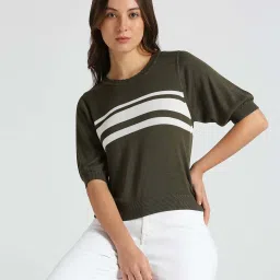 Pepe Jeans Green Striped Top image 4