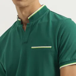 United Colors Of Benetton Green Cotton Blend Regular T-Shirt image 4