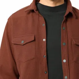 Rare Rabbit Rust Regular Fit Solid Jacket image 4