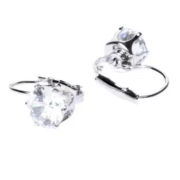 OOMPH White Pearl and Silver Crown Cubic Zirconia Ear Stud and Drop Earrings Pack of 2 image 4