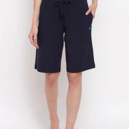 Enamor Navy Slim Fit Shorts-picture-33