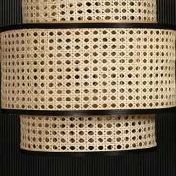 Whispering Homes Dual Layered Rattan Pendant Light image 2