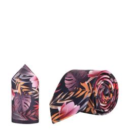Tossido Multicolor Floral Tie with Pocket Square-picture-26