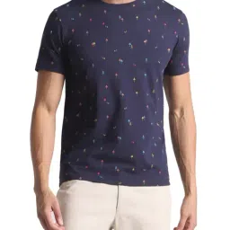 Simon Carter London Navy Printed Slim Fit T-Shirt-picture-10