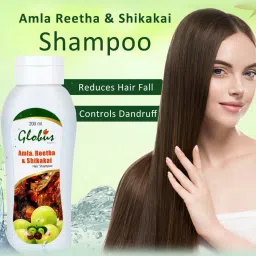 globus naturals Globus Remedies Amla, Reetha & Shikakai Hair Shampoo - Pack of 2 image 4