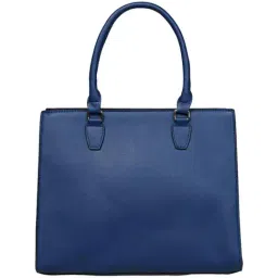 PELLE LUXUR Blue Textured Medium Handbag with Pouch Combo (Set of 4) image 4