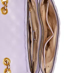 GUESS Lavender GIULLY Quilted Medium Shoulder Bag image 4