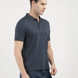 Calvin Klein Jeans Blue Cotton Regular Fit Texture Polo T-Shirt image 4