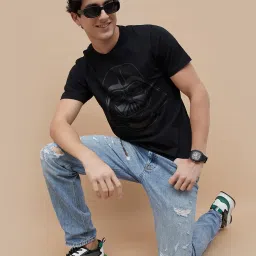 Fame Forever by Lifestyle Black Cotton Regular fit Print T-Shirt image 4