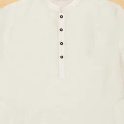 Indus Route by Pantaloons Boys Beige Solid Full Sleeves Kurta Sets image 4