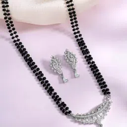 Peora Silver Collar Drop Sets for Women-image-86