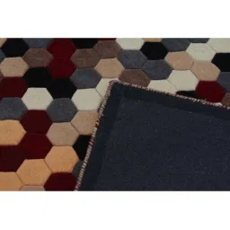 Presto Red & Grey Wool Hand Tufted Carpet image 4