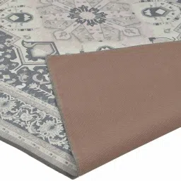 Presto Grey Polyester Traditional Washable Carpet image 4