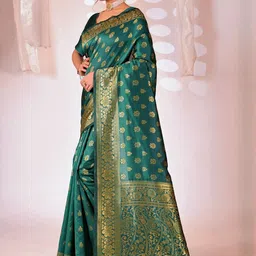 Moda Rapido Woven Design Zari Silk Cotton Kanjeevaram Saree image 3