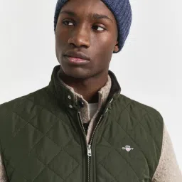 Gant Fashion Dark Moss Green Regular Fit Solid Jacket image 4