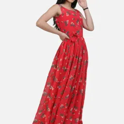 Cation Red Floral Print Maxi Dress image 3