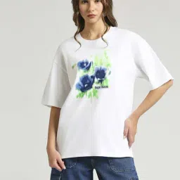 Pepe Jeans White Cotton Printed T-Shirt-image-87