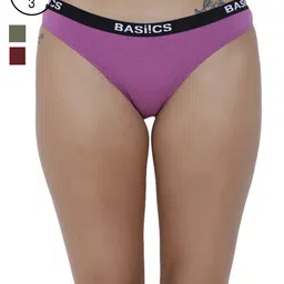 BASIICS by La Intimo Women Pack of 3 Briefs BCPBR080CBDE image 1