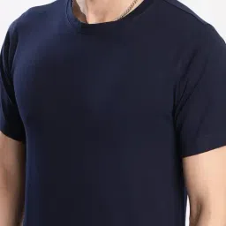 Bene Kleed Men Navy Cotton Lycra T-Shirt image 5