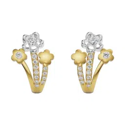 Emori 14k Yellow Gold & Diamond Floral Bloom Stud Earrings-picture-17