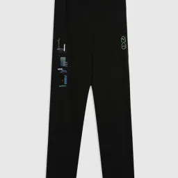 Puma Kids Black Cotton Printed Jogger-image-75