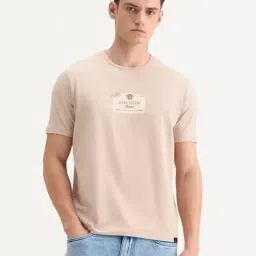 Rare Rabbit Beige Regular Fit Printed T-Shirt-picture-37