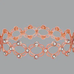 GIVA 925 Sterling Silver Anushka Sharma Rose Gold Plated Supple Bracelet, Adjustable image 4