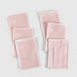 fingercraft Pack Of 6 Pink Cotton Table Napkin-image-6