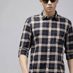 U.S. Polo Assn. Denim Co. Pure Cotton Checked Casual Shirt-picture-24