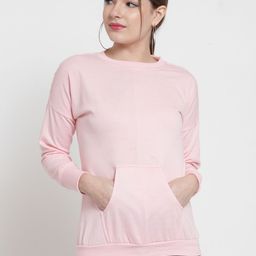 Belle Fille Women Pink Solid Sweatshirt-picture-45