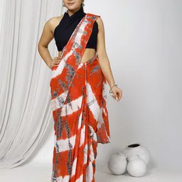 JAIPURI PRINT Tie and Dye Pure Cotton Bagru Saree-picture-23