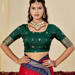 TIRA Woven Design Zari Silk Blend Handloom Fashion Saree image 2