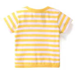 Babyhug 100% Cotton Interlock Knit Half Sleeves Vests Boat Print Pack of 3 - Multicolour image 3