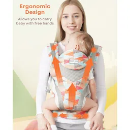 Polka Tots Multicolor Easy Breezy Triangle Print Adjustable Baby Carrier For New-Born to Toddler ( 3 to 24 Months ) image 4