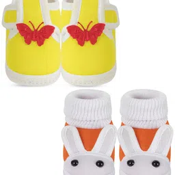 NESKA MODA Kids Pack Of 2 Cotton Booties image 5