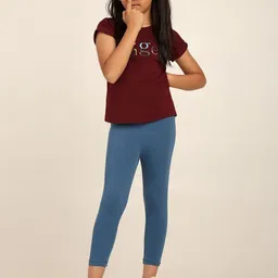 Robinbosky Girls Mid-Rise Ankle-Length Leggings-image-22