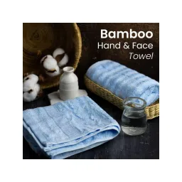 Mush Bamboo 550 GSM Hand Face Towel Sky Blue (Pack of 2) image 3