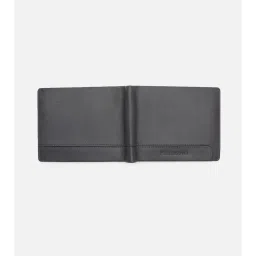 Peter England Men Grey Textured Leather Wallet image 4