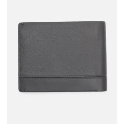 Peter England Men Grey Textured Leather Wallet image 5