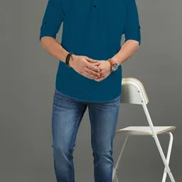 Edin Men Beige Solid Cotton Kurtas-picture-14