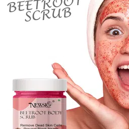 Newsio Set Of 4 Beetroot Body Scrub - 100g Each image 3