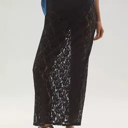 LULU & SKY Flared Maxi Lace Skirt-picture-23