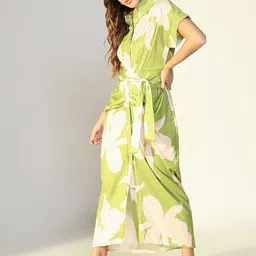 SHOWOFF Abstract Printed Shirt Maxi Dress image 4